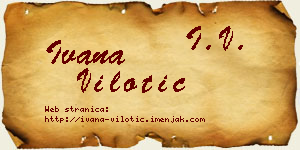 Ivana Vilotić vizit kartica